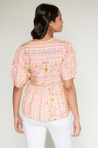 Shorts sleeve Top, Peach, image 6